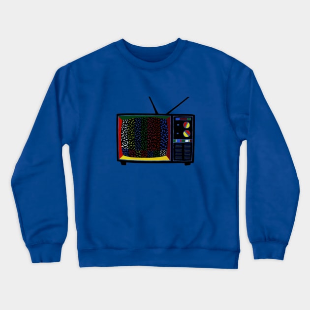 Colorful Sprinkle TV Testing Pattern Crewneck Sweatshirt by studiogooz